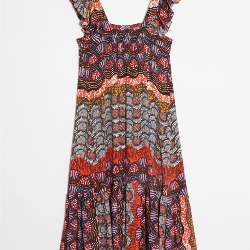 Anthropology Corey Lynn Calter Doriane Midi Dress Seashells Size M NWT - Picture 2 of 11